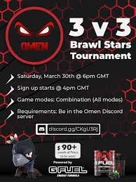 Brawl stars daily tier list of best brawlers for active and upcoming events based on win rates from battles played today. Omen Would Like To Invite You To Compete In Our 3v3 Tournament Brawlstars