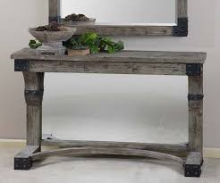 Weathered Gray Console Table Western Sofa Tables Weathered Solid Fir Wood With An Aged Gray Rustic Furniture Design Rustic Console Tables Gray Console Table