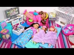 Baby Doll Slumber Party Sleepover With Toy Spa Play Dress Up In Dollhouse With Makeup Ward Doll Clothes American Girl Our Generation Dolls Girl Doll Clothes