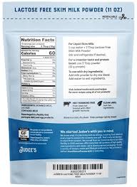 Judee S Lactose Free Skim Milk Powder 11oz 100 Non Gmo Rbst Hormone Free Low Carb Gluten Free Nut Free Made Foodnflavors Com