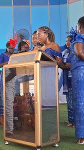 Presentation of Awards : 2003 Year Group presents award to their Chemistry  teacher MR. Thomas Ofori Aboagye, The YAGSHS 2003 Year Group 's 20th  Anniversary celebration happening now at Yaa Asantewaa ...