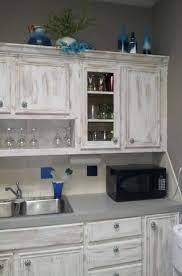 Pin By Deborah Davis On My Projects Distressed Kitchen Cabinets Farmhouse Kitchen Cabinets Whitewash Kitchen Cabinets