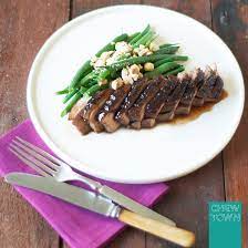 Ramsay recommends six to eight minutes in the oven, and then tests their doneness by poking them firmly. Honey Soy Glazed Duck Breast Recipe Chew Town Food Blog