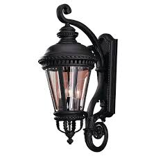 Feiss Castle 4 Light Black Outdoor 32 In Wall Lantern Sconce Ol1904bk The Home Depot