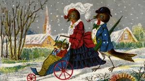 The germanic character pelznickel was also imported to pennsylvania in the us as belsnickel in the 1800s. 9 Delightfully Bizarre Christmas Cards From The 1800s Mental Floss
