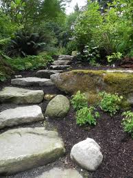 Natural Stone Steps Sublime Garden Design Landscape Design Serving Snohomish County And North King County Sloped Garden Landscaping With Rocks Garden Stairs