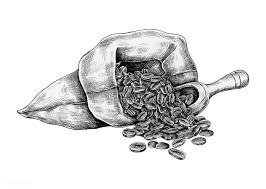 Download Premium Vector Of Hand Drawn Coffee Beans In A Bag Vector 1200213 How To Draw Hands Coffee Beans Coffee To Go