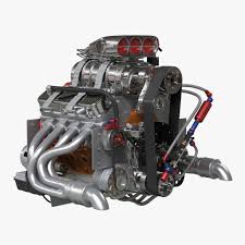 Car Engine With Blower 3d Model Ad Engine Car Model Blower In 2020 Car Engine Car Model Engineering