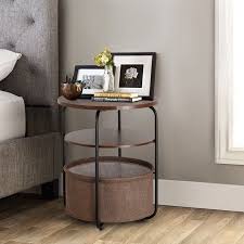 Lifewit Nightstand Organizer Bedside End Table With Storage Baskets Walmart Com Small Round Side Table End Tables With Storage Side Table Organization