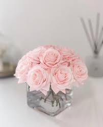 Pink Real Touch Rose Arrangement Pink Centerpiece Blush Pink Light Pink Baby Pink Flower Arrangement Artificial Faux Flowers Silk Rose Roses In 2021 Rose Flower Arrangements Pink Flower Arrangements Artificial Flower Arrangements