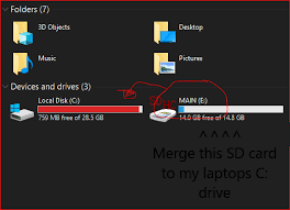 It will likely say the second partition is raw. Merge Sd Card To C Drive