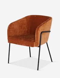 Milla Dining Chair Terracotta In 2020 Upholstered Arm Chair Dining Chairs Chair
