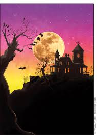 Carte Citrouille Dessin Photo Bois Halloween Peur Card Drawing Pumpkin Wood 31october Carte Paysage Dessin Halloween Dessin Paysage Coloriage Pixel