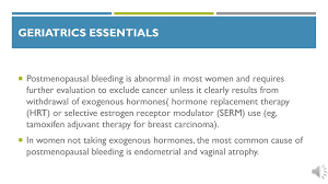 In this procedure, the uterus, cervix and ovaries. Postmenopausal Bleeding And Malignancies Ppt Download