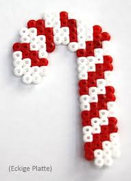 Christmas Candy Cane Hama Perler Beads Basteln Bugelperlen Bugelperlen Hama Perlen Muster