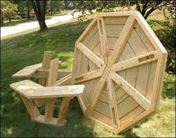 Treated Pine Octagon Walk In Picnic Table Octagon Picnic Table Picnic Table Plans Picnic Table