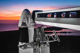 Launching directly into the plane of the space station's orbit, the falcon 9 will climb away on a northeasterly trajectory atop 1.7 million pounds of thrust from its first stage engines. After Redesigns The Finish Line Is In Sight For Spacex S Crew Dragon Spaceship Spaceflight Now