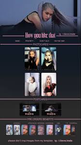 Blackpink Rose How You Like That Wishlist Fotografia De Reflexos Blakpink Fotografia