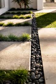 Concrete Pavers Black Pebbles Google Search Backyard Landscaping Designs Garden Pavers Landscape Design
