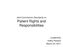 Ppt Joint Commission Standards On Patient Rights And