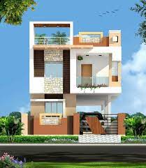Porticoes are various decorative home front entrance elements that usually have a peaked roof as home entrance portico. South Eastern Side Duplex House Design Modern Exterior House Designs Small House Elevation