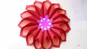 Paper flowers craft paper crafts origami easy paper crafts flower crafts diy paper paper crafting paper butterfly crafts newspaper flowers paper folding crafts. Big Paper Flower For Home Easy Home Decor Craft Idea Diy Beautiful Craft For Home Youtube