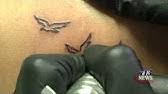Feather Tattoo With Birds Flying Away Youtube