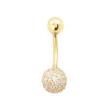 Top Tasli Altin Gobek Piercingi Piercing Gobek Piercingleri Altin