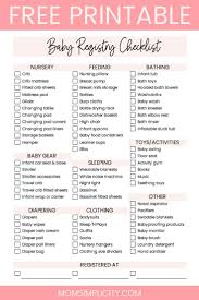 Mom Simplicity Is Under Construction Baby Registry Checklist Printable Baby Registry Essentials Baby Registry