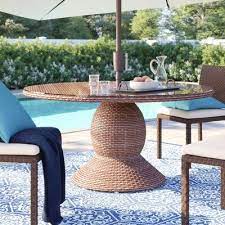 Sol 72 Outdoor Waterbury Round 30 Dining Table Wicker Dining Tables Patio Dining Table Dining Table