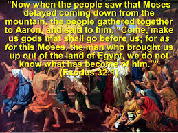 Image result for Images for mOses coming down from the Mount