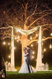22 Night Wedding Ceremony Aisles And Backdrops With Lights Night Wedding Ceremony Outdoor Wedding Decorations Backyard Wedding Ceremony