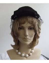 Wool Hat:Henry Pollak GLENOVER Fancy Black Wool Hat w/Bow & Veil  Rhinestones