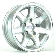 aluminum boat trailer wheel 14 inch 7 spoke 5 lug 5 on 4 1 2 rim