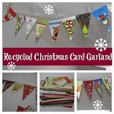 Then, tie or glue them to an ornament base as a commemorative christmas bulb. Recycled Christmas Card Garland Learning 4 Kids