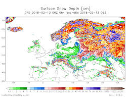 Today Snow Ice Depth North Hemisphere Europe Usa Snow