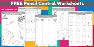 Basic print trace or hollow letters appear on your worksheet. Nursery Pencil Control Worksheets Free Printable The Mum Educates