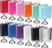 Amazon.com | 12 Pcs Stainless Steel Hip Flask for Liquor ...