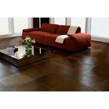 Brown Tile Floor For The Dining Area Living Room Tiles Floor Design Floor Tile Design