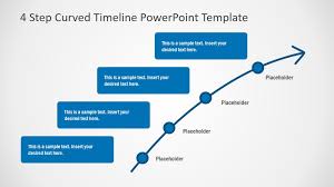 4 Step Curved Timeline Concept For Powerpoint Slidemodel Powerpoint Brochure Design Layouts Powerpoint Slide Designs