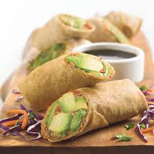 Bj S Avocado Egg Rolls Carbs A Blend Of Avocados Cream Cheese Sun Dried Tomatoes Red Onions Cilantro Chipotle Peppers And Spices Avocado Egg Rolls Stuffed Peppers Egg Rolls