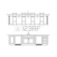 Kitchen Elevation Line Drawing Cabinets Drawers Appliances Kitchen Elevation Interior Design Classes Interior Design Renderings