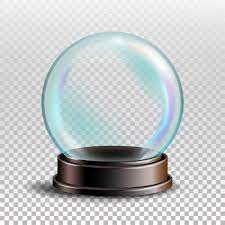 Snowglobe Vector Empty Snow Globe Xmas Design Element Transparency Souvenir Realistic Illustration Snow Globes Crystal Ball Digital Backdrops