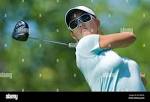 Michelle Wie from the United States tees off on the second hole ...