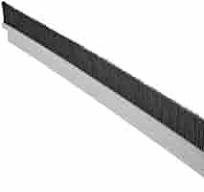 RPVC232036 Strip Brush With PVC Backing - 3' Length With 3 Rows Black Nylon  Bristles