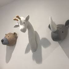 Highland Cow Faux Taxidermy Felt Wall Mount Etsy Bunny And Bear Animal Heads Faux Taxidermy