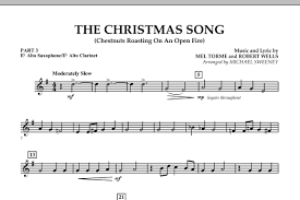Michael Sweeney The Christmas Song Chestnuts Roasting On An Open Fire Pt 3 Eb Alto Sax Alto Clar Sheet Music Notes Chords Christmas Partiture Concert Band Download Printable Pdf 300454