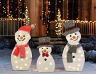 Amazon.com: Dazzle Bright Snowman Christmas Decorations, 3 ...