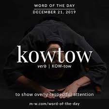 Word Of The Day Kowtow In 2020 Words Rare Words English Vocabulary Words