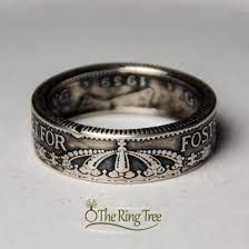 Sweden 1 Krona Theringtree Coinring Silver Sweden Swedish Jewelry Wedding Ring Swedish Jewelry Coin Ring Coin Jewelry